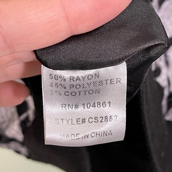 COC Bomber Jacket Womens 1XL Animal Leopard Print Full Zip Black Gray - Picture 9 of 9